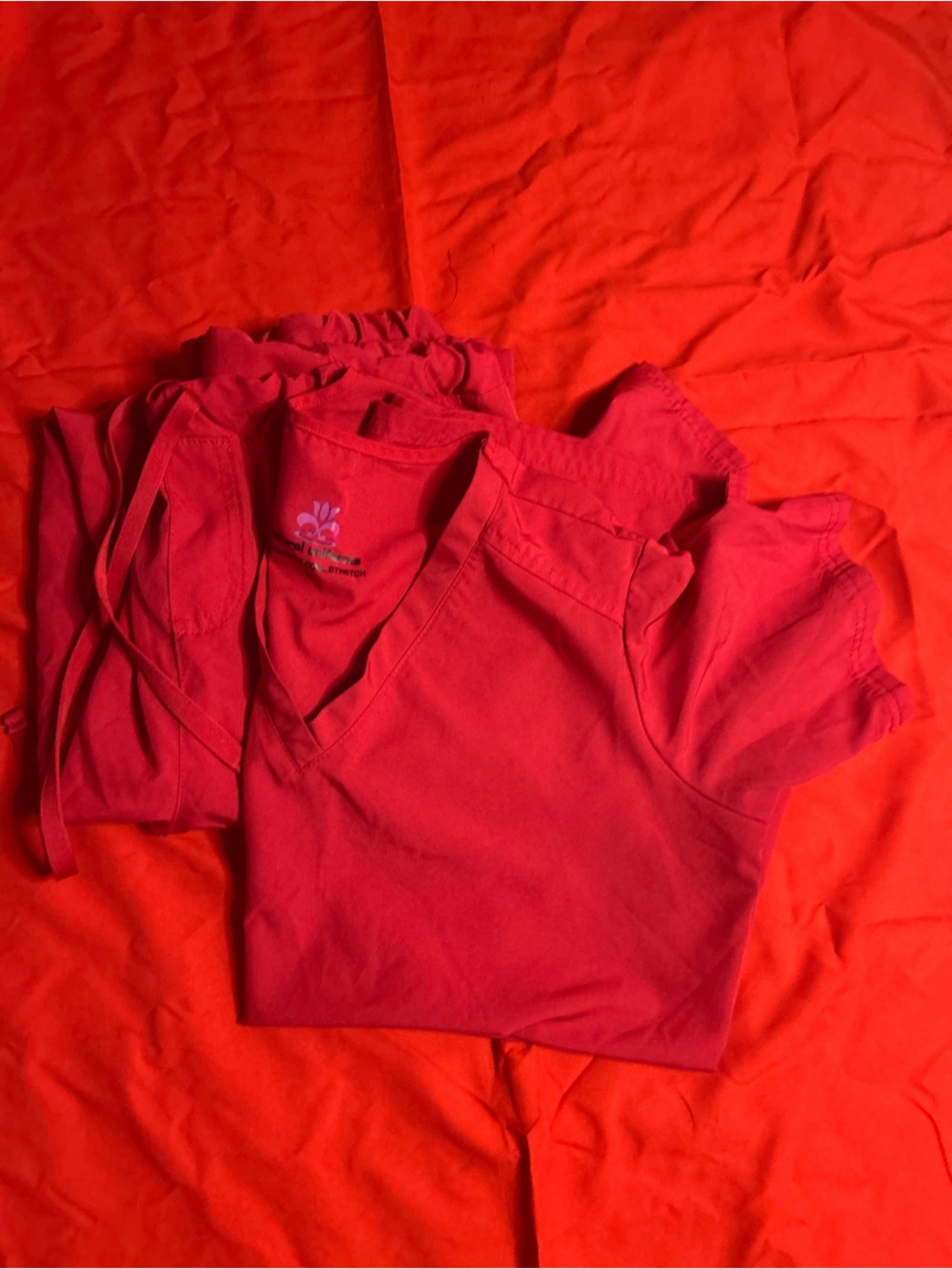 Women’s Red Scrub Set